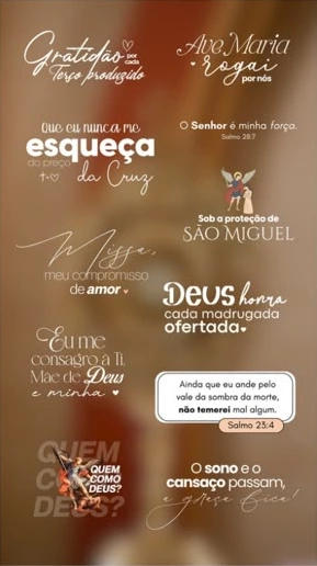 Figurinhas católicas do Toque de Céu