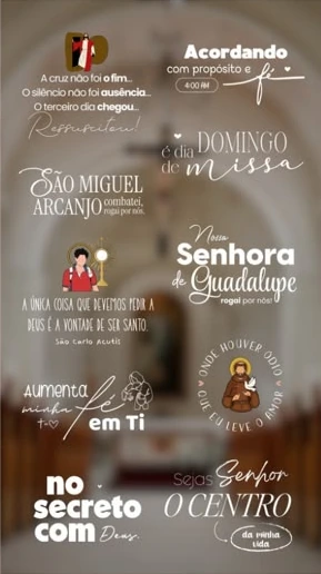 Figurinhas católicas do Toque de Céu