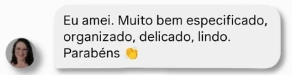 Mensagem de uma cliente do Toque de Céu