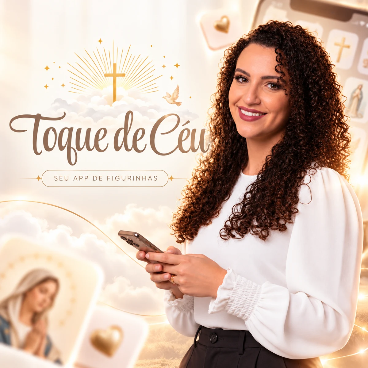 Toque de Céu: figurinhas católicas para Stories